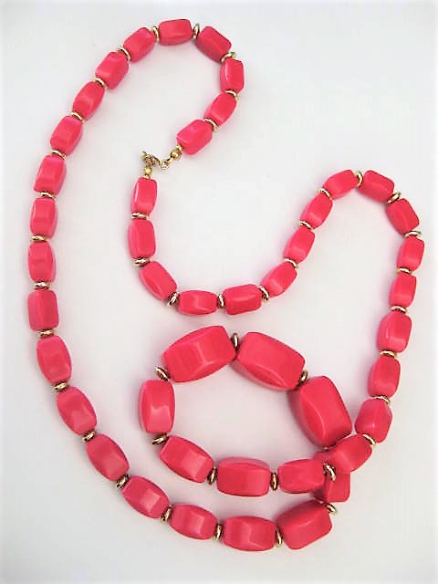 Bright Pink Long Necklace