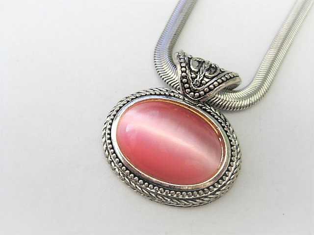 Pink Cabochon Necklace by Kenneth Cole