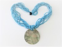Abalone Shell Seed Bead Necklace