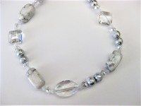 Howlite & Crystal Bead Necklace