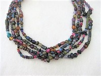 Jewel-Tone Multiple Strands Necklace